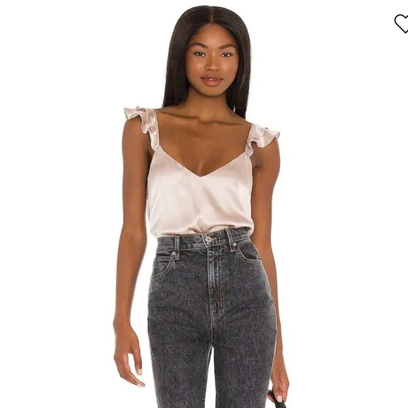 Cami NYC Tops - NWT CAMI NYC Cara Silk Cami Nude Flutter Strap Silk Top Medium